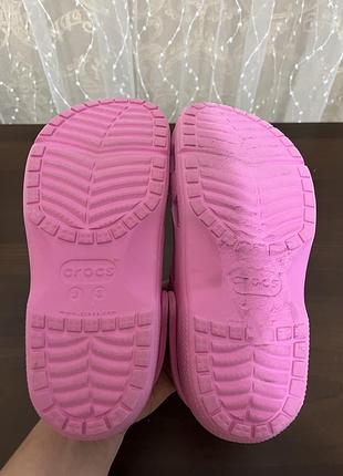 Сабо , крокси для дівчинки crocs рожеві 4