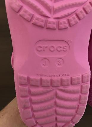 Сабо , крокси для дівчинки crocs рожеві 6