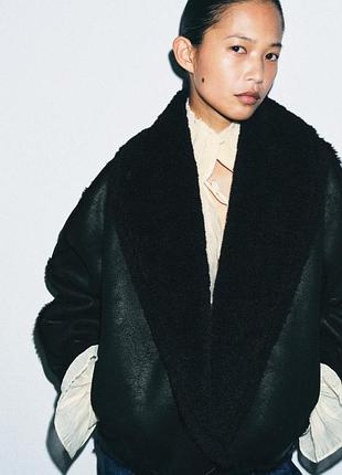 Куртка из искусственного меха zw collection