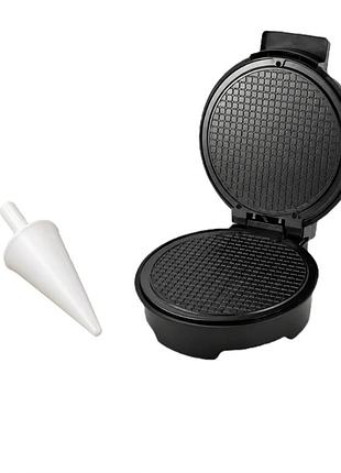 Вафельниця електрична luma bella lb-58009 з антипригарним покриттям 1000 вт чорний