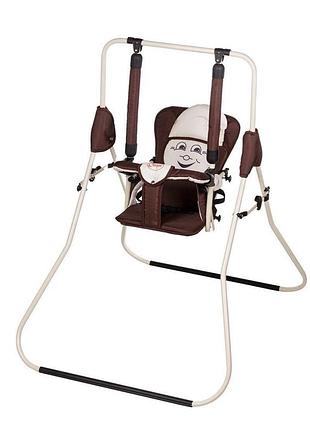 Детская качеля напольная babyroom casper качеля для ребенка в дом шоколад с бежевым