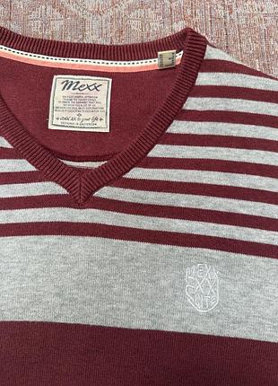 Кофта чоловіча mexx у смужку бордова, сіра