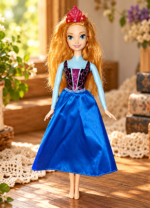 Кукла disney frozen sparkle princess anna+подарок