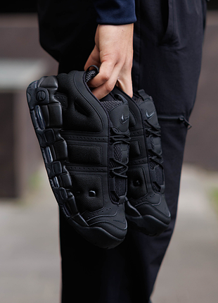 Air more uptempo low black 36-45 унісекс