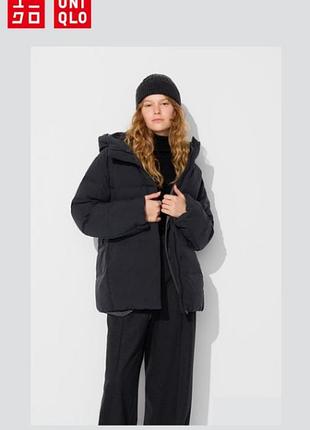 Зимний пуховик seamless down short coat uniqlo