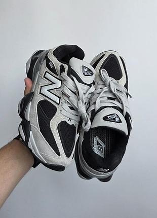 Женские кроссовки new balance 9060 | gore-tex • grey / black