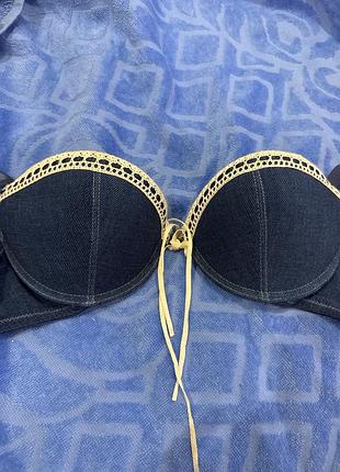 Бюстгальтер жіночий джинсовий 75в