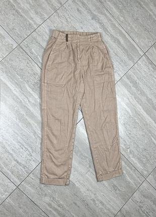 Peserico  linen blend women's pants cargo size 40 брюки карго льон