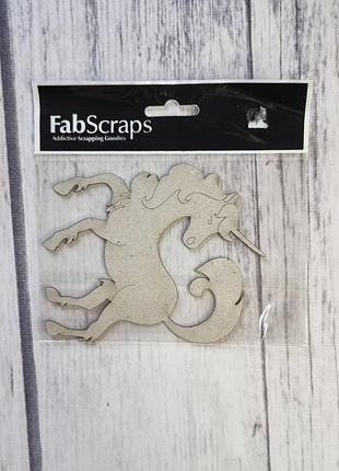 Высечка единорог, цепборд из картона для скрапбукинга fab scraps dc49 011