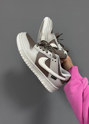 Кроссовки nike sb dunk low milk / chocolate gore-tex