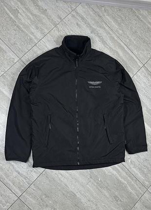 Vintage aston martin official jacket/fleece black men's size xl куртка фліс двостороння
