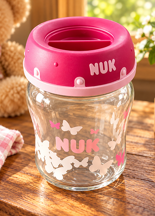 Пляшечка контейнер для грудного молока бренд nuk