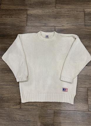 Светр чоловічий russell athletic молочний m-l