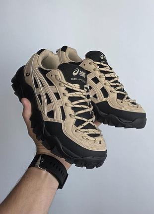 Кроссовки женские asics gel-pickax • beige / black •
