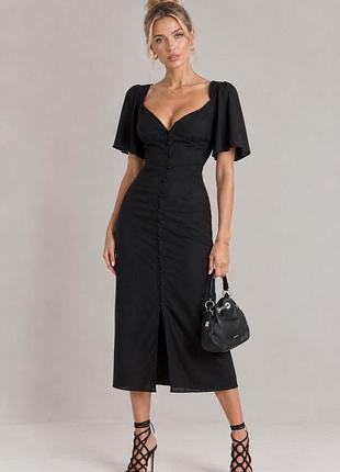 Распродажа платье fashion union миди с вырезом сердечком на пуговицах