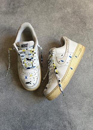 Nike air force 1 оригінал жіночі кросівки кеди шкіряні шкіра кожані осінні на осінь найк аір форс фірмові 38 39 24.5 25 см