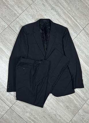 Reiss black wool blend suit jacket pants size 44" (waist 36) костюм піджак штани брюки