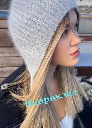 Чепчик 2 в 1 з ангори 8