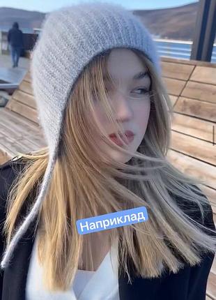 Чепчик 2 в 1 з ангори 7