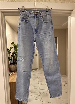 Zara голубые супер цвет джинсы 24 размер xs -s
