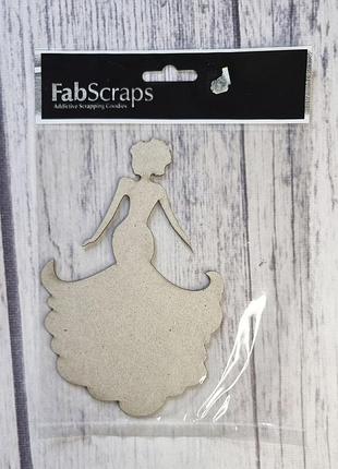 Висічка діва, чіпборд з картону для скрапбукінгу fab scraps dc44 016