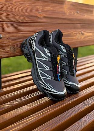 Salomon xt-6 grey soft ground black gore-tex