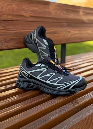 Salomon xt-6 grey soft ground black gore-tex 2
