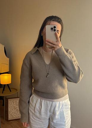 Безквий светр з комірцем h&m