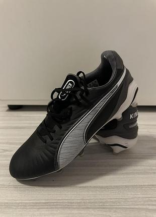 Бутси чоловічі puma king ultimate fg/ag чорні