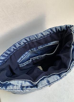 Джинсова стьогана сумка zara, оригінал 7