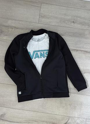 Кофта для підлітків vans чорна з білою футболкою