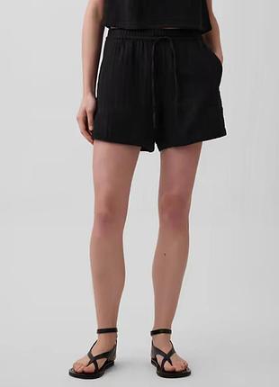 Женские льняные шорты с карманами h&m размер s