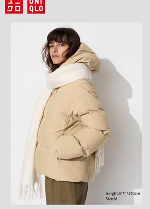 Теплый бесшовный пуховик seamless uniqlo