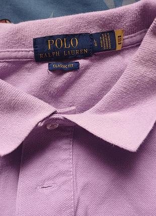 Чоловіче поло polo ralph lauren сиренево-рожевого кольору