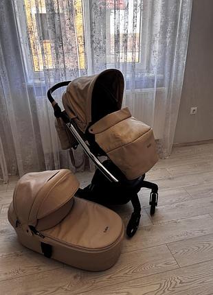 Коляска ibebe 2 в 1 бежева 5