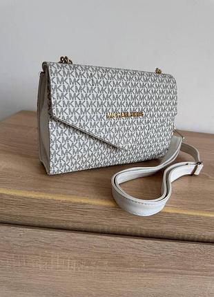 Сумка для жінок michael kors біла з монограмою