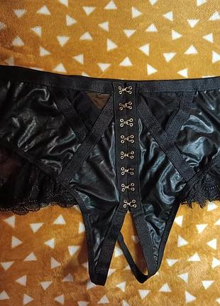 Трусики эротические, вставки под латекс, с доступом, ann summers eur 50-52