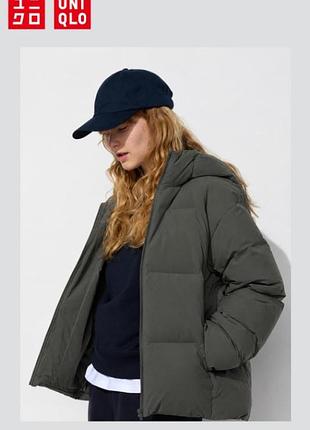 Теплый бесшовный пуховик seamless uniqlo