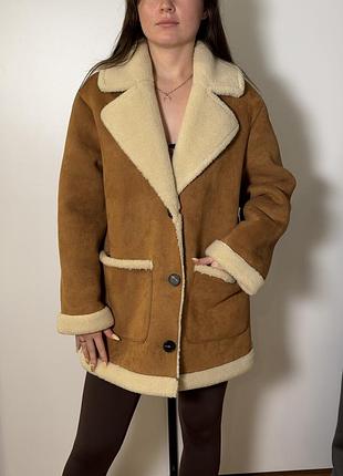 Дублянка жіноча zara коричнева 2