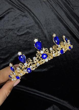 Корона діадема синя синім синяя