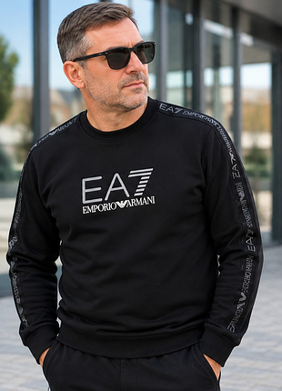 Мужской свитшот ea7 emporio armani оригинал черный s спортивный премиум