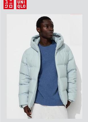 Теплый зимний бесшовный пуховик 3d cut uniqlo