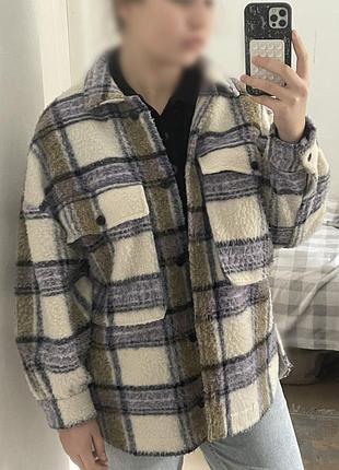 Тепла сорочка оверсайз zara