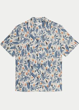 Сорочка гавайска з кубинським коміром easy iron pure cotton