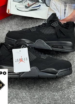 Р.36-45 nike jordan 4 black cat мех артикул 1045