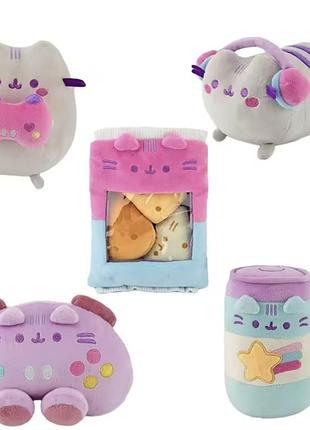 Мʼяка іграшка пушин кет, pusheen cat, серія з джостиком пушини, кіт пушин