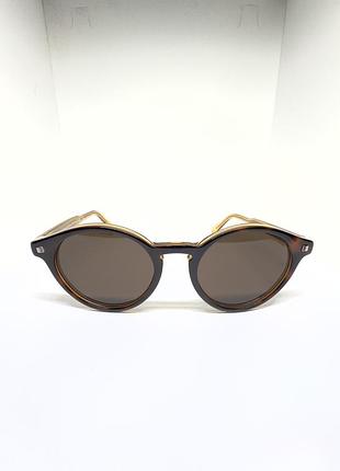 Сонцезахисні чоловічі круглі окуляри ermenegildo zegna carl zeiss tortoise gold premium luxury exclusive панто