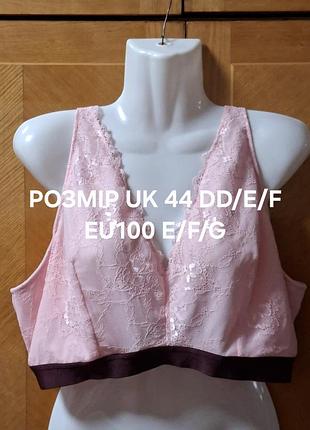 Кружевной мягкий бюстгалтер - браллет р.100 e/f/g от lemonade dolls, без косточек, без поролона