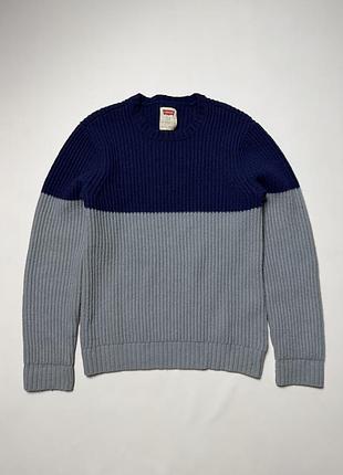 Вовняний светр levi's двоколірний розмір l