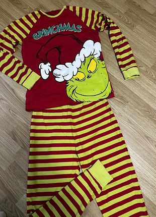 Яскрава новорічна піжама the grinch / грінч (кофта + штани)